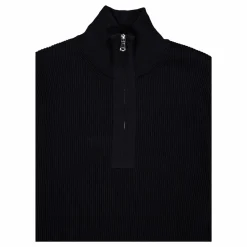 Alex Half Zip Knitted Sweater Black
