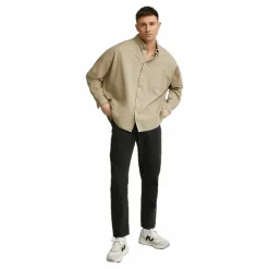 Boxy Linen Shirt Greige