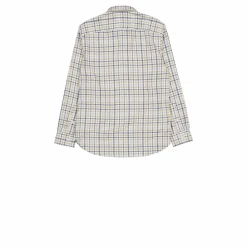 Brushed Linen Gingham Rf Shirt White