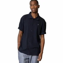 Calton Structured Shirt S/s Dark Navy