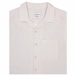 Calvin Klein Linen Cotton Cuban S/s Shirt Ace