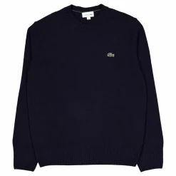 Carded Wool Crew Neck Sweater 166 Midnight Blue