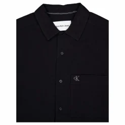 CK Textured Cotton Ss Shirt Black