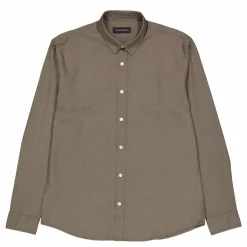 Cotton / Linen Shirt L/s Dusty Green