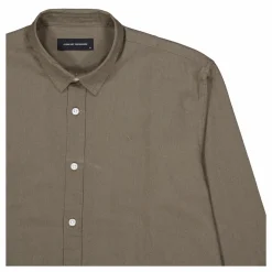 Cotton / Linen Shirt L/s Dusty Green