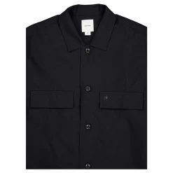 Cotton Blend Overshirt Black