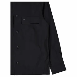 Cotton Blend Overshirt Black