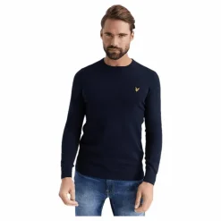 Cotton Merino Crew Jumper Dark