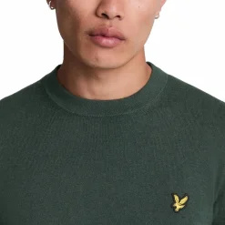 Cotton Merino Crew Neck Jumper X311 Argyle Teal