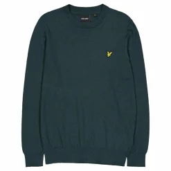Cotton Merino Crew Neck Jumper X311 Argyle Teal