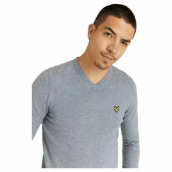 Cotton Merino V Neck Jumper Mid