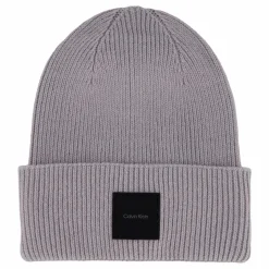 Cotton/wool Fine Rib Beanie Pbn Mid Gray