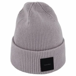 Cotton/wool Fine Rib Beanie Pbn Mid Gray
