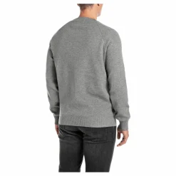 Crew Neck Knit M08 Iron Melange