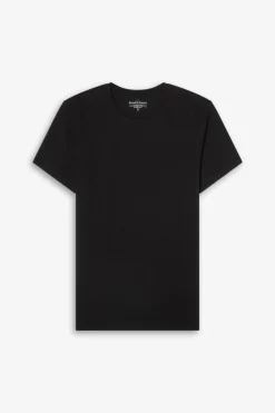 Crew-neck Lightweight Cotton 2-pack Black