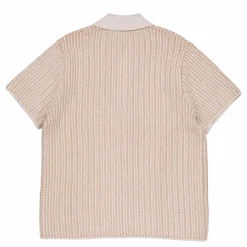Easton Knitted Ss Shirt Camel