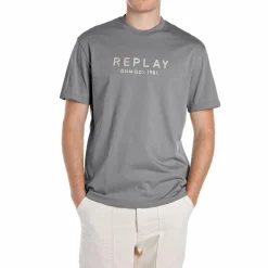 Embroided Logo Tee Grey Military