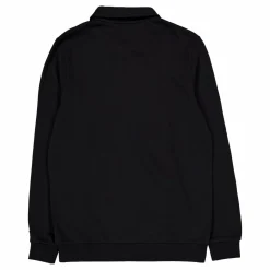 Embroidered Collared Quarter Z Z893 Jet Black/ White
