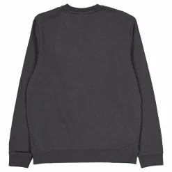 Embroidered Crew Neck Sweatshi X427 Gunmetal/ Cove