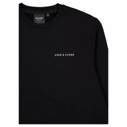 Embroidered Crew Neck Sweatshi Z893 Jet Black/ White