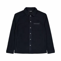 Embroidered Fleece Overshirt Z271 Dark