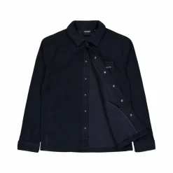 Embroidered Fleece Overshirt Z271 Dark