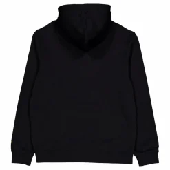 Embroidered Hoodie Z893 Jet Black/ White