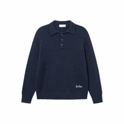 Errol Cotton Rugby Knit Dark Navy