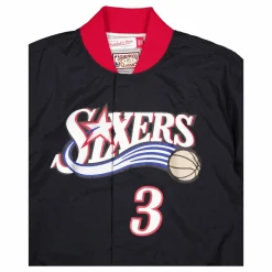 76ers Off Court Ss Name & Numb Black