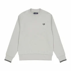 Fred Perry Crew Neck Sweatshirt 181 Limestone