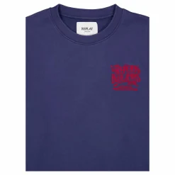 French Terry Crew Neck Sweatsh Medium Blue