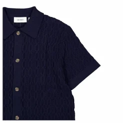 Garrett Knitted Ss Shirt Dark