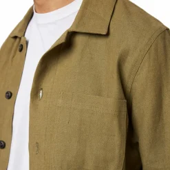 Grange Linen Shacket Khaki