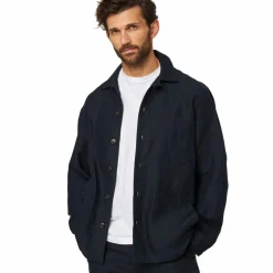 Grange Linen Shacket Navy