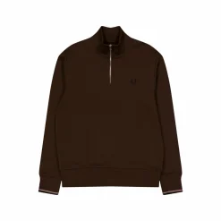 Half Zip Sweatshirt Q21 Burnt Tobacco