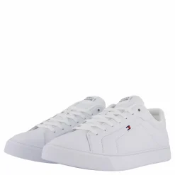 Icon Flag Embroidery Leather Court Trainers