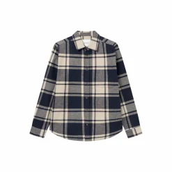 Jeremy Flannel Shirt Dark Navy/light Desert Sand
