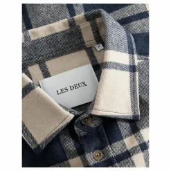 Jeremy Flannel Shirt Dark Navy/light Desert Sand