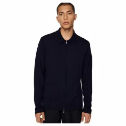 Kaleb Merino Zip Cardigan Jl Navy