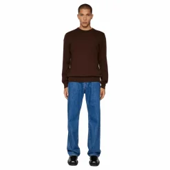 Keane Merino Crew Neck Sweater Bitter Chocolate