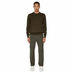 Keane Merino Crew Neck Sweater Forest Green