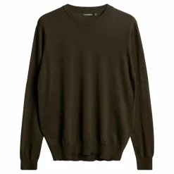 Keane Merino Crew Neck Sweater Forest Green