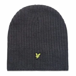 Knitted Ribbed Beanie T28 Mid Grey Marl