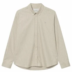 Konrad Stripe Oxford Shirt Light Ivory/light Desert Sand