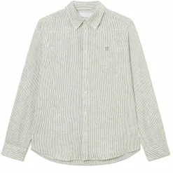 Kristian Linen B.d. Shirt Light Ivory/lichen Green