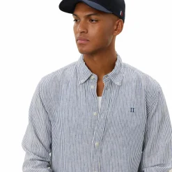 Kristian Linen B.d. Shirt Light Ivory/blueprint
