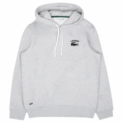 Lacoste Classic Fit Solid Hooded Sweat Silver Chine