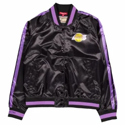 Lakers Womens Raglan Satin Jac Black