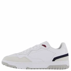 Leather Mixed Texture Basketball Trainers
