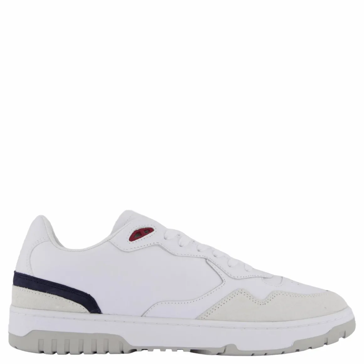 Leather Mixed Texture Basketball Trainers